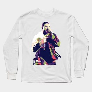 Drake pop art style Long Sleeve T-Shirt